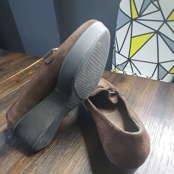 Stuart Weitzman brown suede loafers wedge 7.5W - Picture 4 of 4